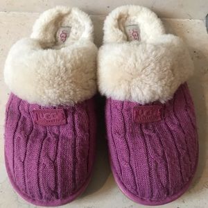Ugg Cozy Knit Slippers, Pink, Size 11